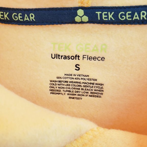 Tek Gear Ultrasoft Fleece Pullover Hoodie, Color - Flame Yellow, Size S, RN#7327 - Picture 15 of 15